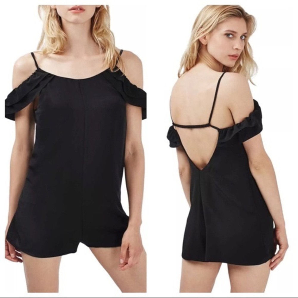 Topshop Black Romper Size 2